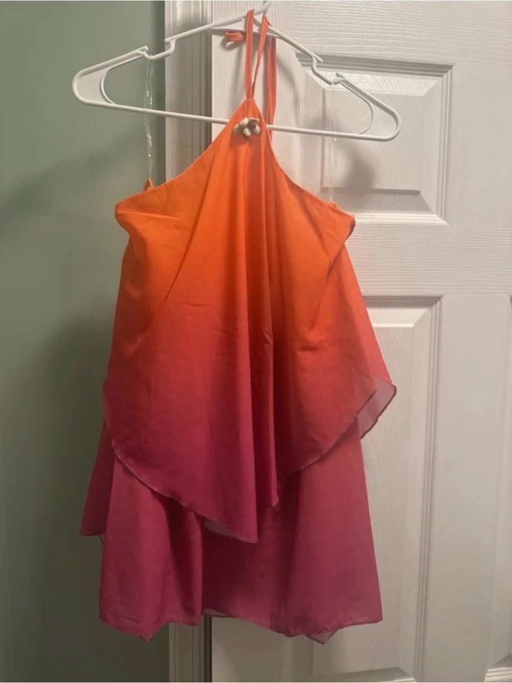 Peppermayo Halter Layered Dress - Sunset Ombré